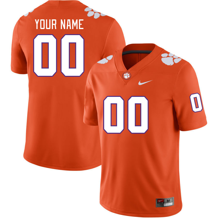 Custom Clemson Tigers Name And Number College Football Jerseys Stitched-Orange